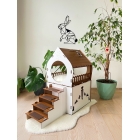 Деревянный домик для кроликов, Двухэтажный деревянный домик для кроликов, современный кроличий замок | Sumka