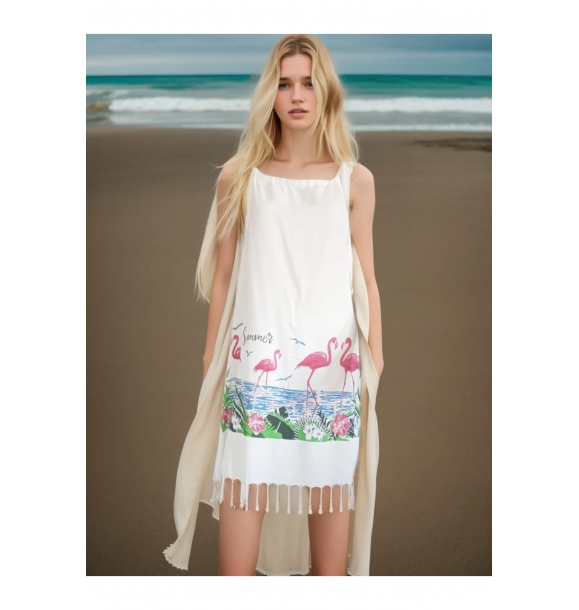 Elancourt Женское пляжное платье хлопок 6050#13 | Sumka