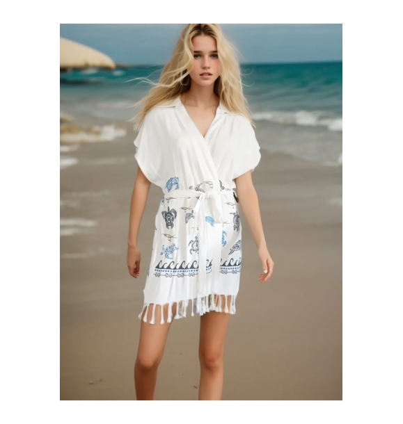 Женское пляжное платье Elancourt, хлопок 6040#7 | Sumka