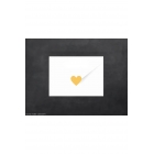 Этикетка/наклейка в форме сердца золотого цвета | Sumka