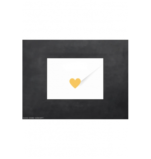 Этикетка/наклейка в форме сердца золотого цвета | Sumka