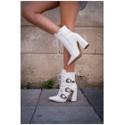 Женские модные роскошные ботинки ручной работы на каблуке специального дизайна | Sumka