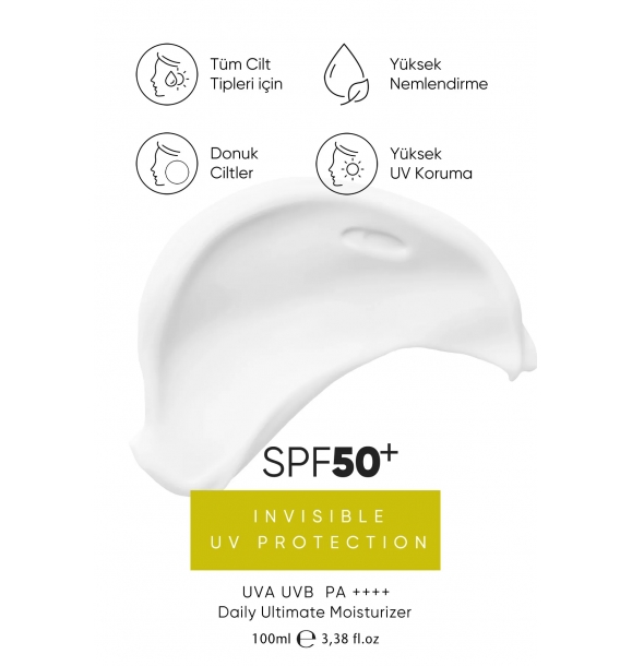 Высокозащитный и ежедневный увлажняющий крем для нормальной и сухой кожи, 50 spf UVA/UVB, 100 мл, невидимый | Sumka
