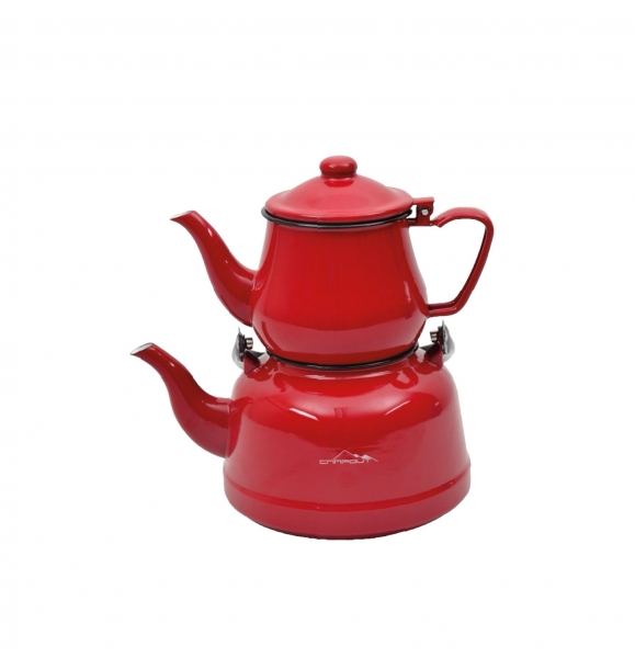 Набор чайников с красной эмалью | Sumka