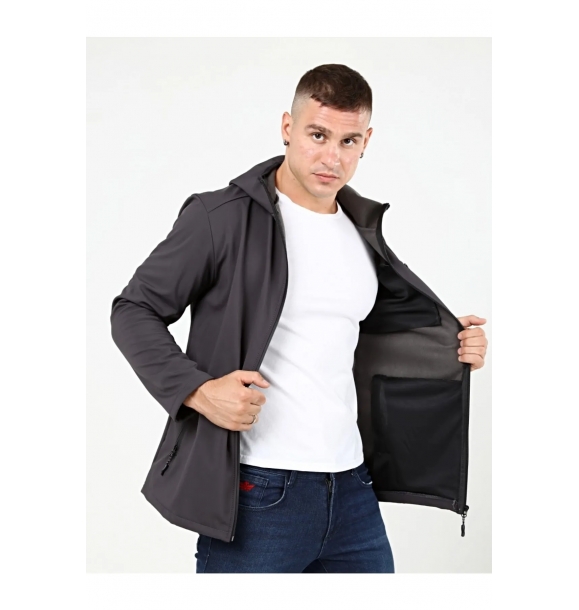 Мужское пальто из софтшелла с флисовой подкладкой, водонепроницаемое и ветронепроницаемое спортивное пальто с 3 карманами | Sumka