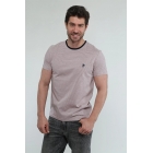 Розовые полосы — мужская базовая футболка из мерсеризованного хлопка | Sumka