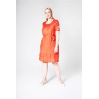 Женское оранжевое длинное платье больших размеров | Sumka