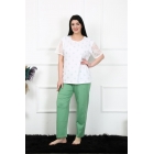 Женская модная линия 5XL-6XL-7XL-8XL Пижамный комплект больших размеров с короткими рукавами 75001 | Sumka