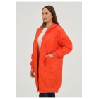Женское пальто с капюшоном и поясом 2314 | Sumka