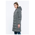 Женское длинное пуховое пальто антрацитового цвета | Sumka