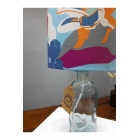 Абажур со стеклянной ножкой, тканевый абажур с цветочным принтом, абажур для гостиной, абажур для спальни, настольная лампа | Sumka