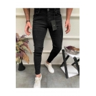Черные мужские джинсовые брюки скинни из джинсовой лайкры с узким носком | Sumka