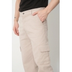 Кремовые мужские брюки из габардина, мешковатые брюки-карго, удобная форма, свободный крой | Sumka