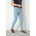 Голубые мужские джинсовые брюки скинни из джинсовой лайкры, не выцветают | Sumka