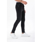 Мужские джинсовые брюки антрацитового кроя, джинсы скинни с узким носком из лайкры | Sumka