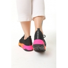 Женская черная летняя трикотажная спортивная обувь на нескольких подошвах | Sumka