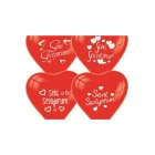 40 воздушных шаров-сердечек с надписью «Я люблю тебя» | Sumka