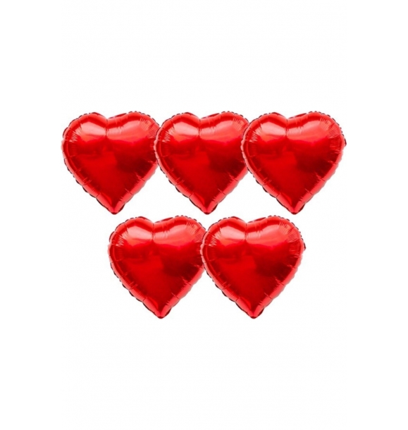 Набор фольгированных шаров "Сердце" красный 60 см | Sumka