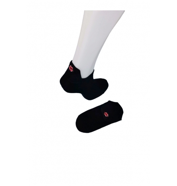 Эмоджи-носки с балетками, 5 штук, черные. | Sumka