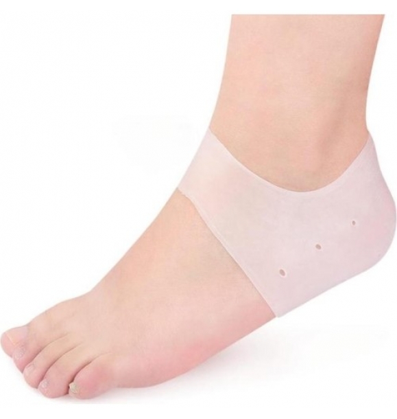 Силиконовые носки для пяток, белого цвета. | Sumka