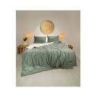 Линда зеленый бархатный комплект постельного белья для двоих 200x220 с 4 подушками 5009 | Sumka