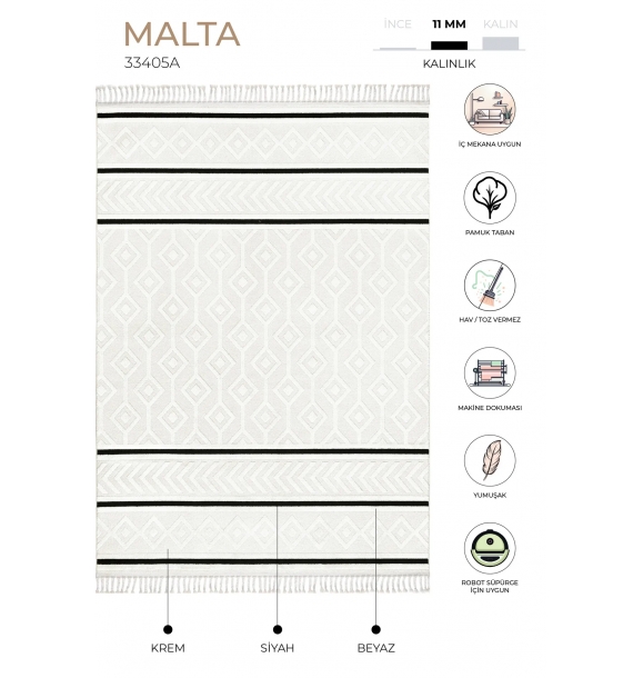Мальтийский скандинавский кремовый черный ковер для гостиной, гостиной, балкона, ковер для детской комнаты, кухонный ковер 33405a | Sumka