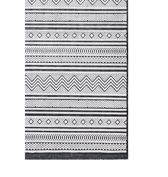 Meridian Черный нескользящий базовый современный тканый ковер для детской комнаты, гостиной, кухни 65294 | Sumka