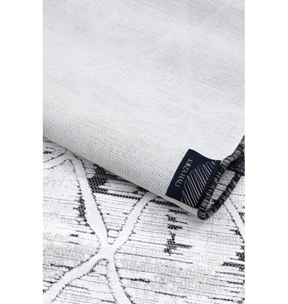 Meridian Черный нескользящий базовый современный тканый ковер для детской комнаты, гостиной, кухни 65284 | Sumka