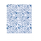 Плюшевый ковер Maze Flux с синим рисунком 7451 | Sumka