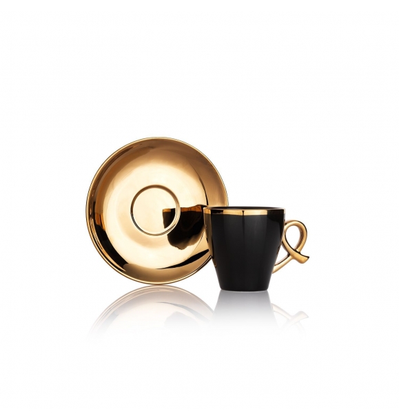 Шафер Виен 6-персонный набор кофейных чашек - 12 предметов - черный 01 | Sumka