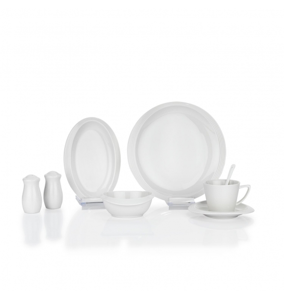 Шафер Чарм Комплект для завтрака - 32 предмета - Белый | Sumka