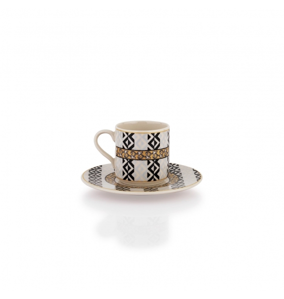 Шафер Гала 6-персонный набор кофейных чашек - 12 предметов - черный | Sumka