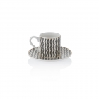Шафер Фан 6-ти персонный набор кофейных чашек - 12 предметов - серый. | Sumka