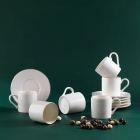 Шафер Фан 6-ти персонный набор кофейных чашек - 12 предметов - Золото | Sumka