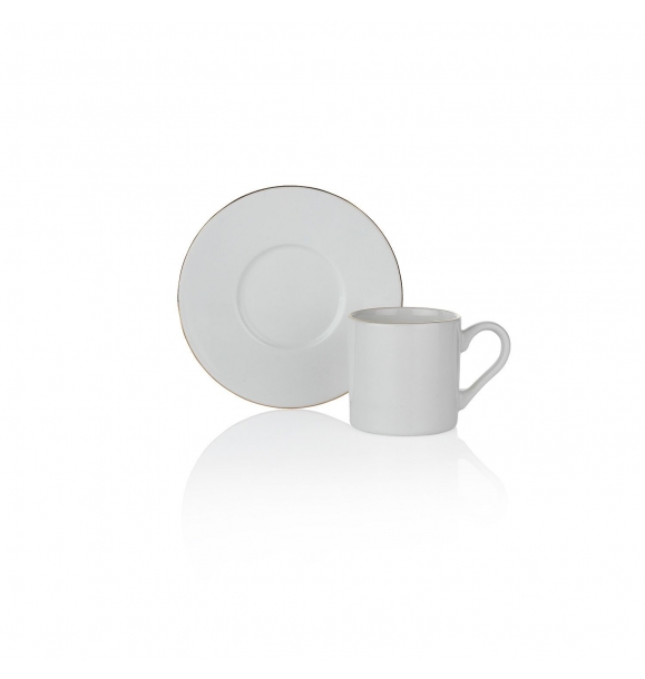 Шафер Фан 6-ти персонный набор кофейных чашек - 12 предметов - Золото | Sumka