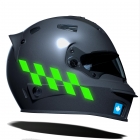 Флуоресцентный зеленый наклейки на шлем мотоцикла с дамским узором, комплект стикеров Çınar Extreme. | Sumka