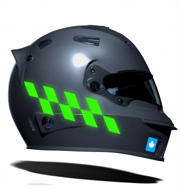 Флуоресцентный зеленый наклейки на шлем мотоцикла с дамским узором, комплект стикеров Çınar Extreme. | Sumka