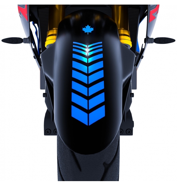 Набор наклеек Moto Rider из 4 предметов синий, на внутреннюю внешнюю полоса, на шлем и крыло Çınar Extreme | Sumka