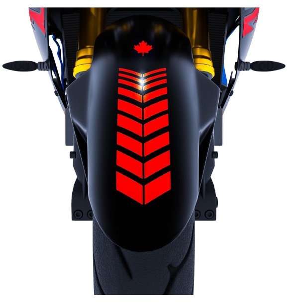 Набор наклеек Moto Rider из 4 предметов, красный на внутренний внешний обод, полоса для шлема и на крыло, Çınar Extreme | Sumka