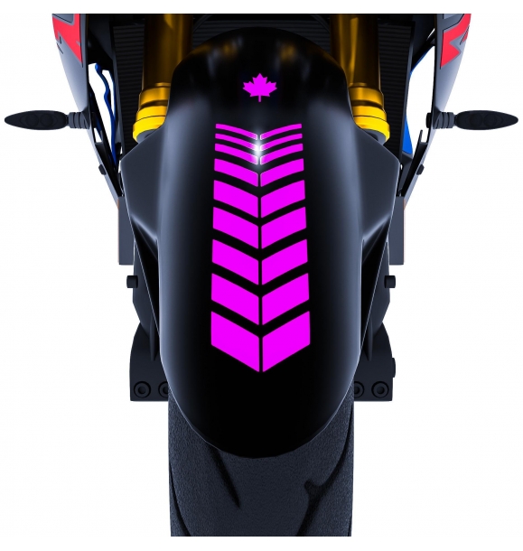 Набор наклеек Moto Rider 4 штуки, розового цвета, для внутренней и внешней ободной полосы колес, шлема и крыльев, модель Çınar Extreme. | Sumka