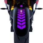 Набор Moto Rider из 4 наклеек фиолетового цвета, внутренняя внешняя полоса, на шлем и крыло Çınar Extreme | Sumka