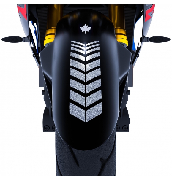 Набор из 4 наклеек Moto Rider позолоченное серебро Внутренний внешний обод Полосатый шлем и крыло Sycamore Extreme | Sumka