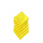 6 штук желтых тканевых салфеток для сервировки из льняной ткани 1-го качества (без проблемной ткани) размером 40x40 см. | Sumka