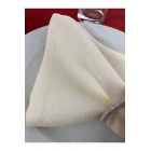 Набор сервировочных салфеток из льняной ткани с блестками, 6 штук бежевого цвета | Sumka