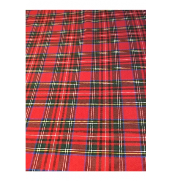 Красная шотландская клетчатая ткань 100см x 150см | Sumka