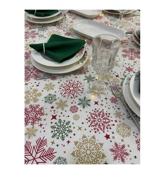 Zeren Home Водонепроницаемый беззаботный скатерть на стол Новогодний цветной набор из 13 предметов. | Sumka