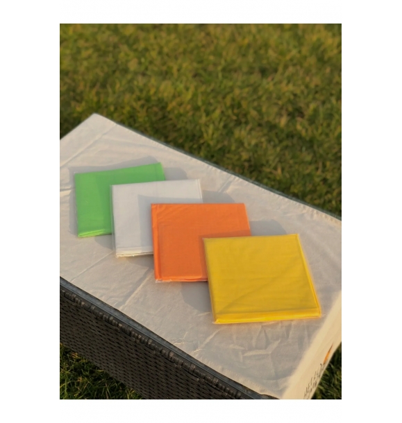 6 штук оранжевых тканевых салфеток для сервировки из льняной ткани 1-го качества (без проблемной ткани) размером 40x40 см. | Sumka