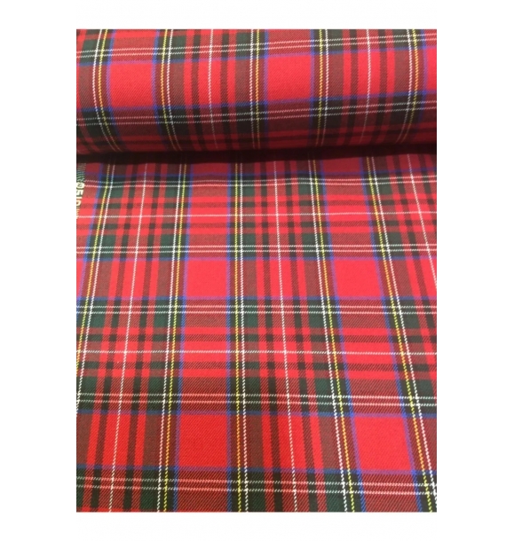 Красная шотландская клетчатая ткань 100см x 150см | Sumka