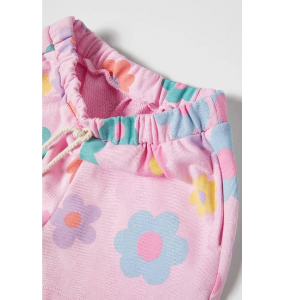 Комплект шорт для девочки с цветочным принтом | Sumka