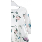 Сезонное платье из чесаного хлопка с длинными рукавами и цветочным принтом для девочек | Sumka